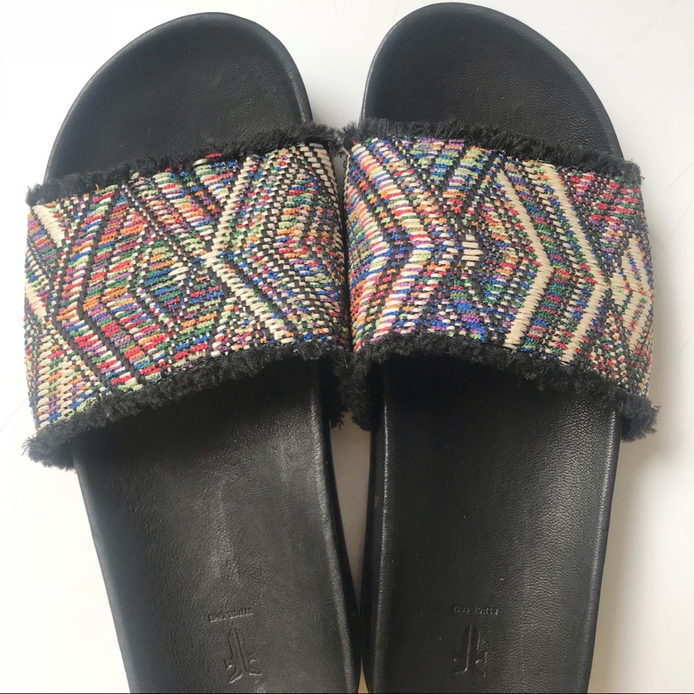 FRYE Lily Fray Slide Sandal Southwestern NWOT 7 - Picture 5 of 8